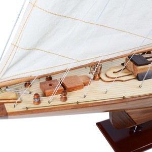 Modelo de velero Endeavour de 40 pulgadas hecho a mano, decoración náutica para hoteles, oficinas, hogares y regalos - Contacto para venta al por mayor - Product Image 5