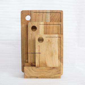 Planches à découper en bois durables pour la cuisine, planches à découper personnalisées, planches à découper longues et durables en acacia, planches à charcuterie rectangulaires avec poignée - Product Image 2