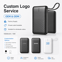 Cargador Portátil de 10000 mAh, Banco de Energía Móvil de 10000 mAh, Logotipo OEM, Venta al por Mayor de Fábrica para Viajes y Campamentos, CE RoHS FCC KC SAA