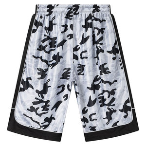 Shorts de basketball athlétiques haut de gamme personnalisés à motif uni, en tissu mesh respirant, léger, anti-humidité et à séchage rapide pour le sport - Product Image 3
