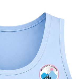 เสื้อครอปสีฟ้าอ่อน แขนกุด คอกลม ทรงพอดีตัว สำหรับผู้หญิง สไตล์ลำลอง ออกกำลังกายได้ ผ้าเนื้อนุ่ม ยืดหยุ่น สวมใส่สบาย - Product Image 4