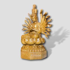 Elegante Estatua de Buda Guanyin de Madera, Hecha a Mano con Madera de Palisandro Sólido para Decoración Espiritual del Hogar - Product Image 6