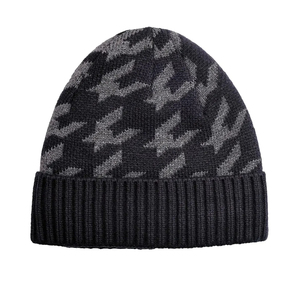 High Quality 100% <b>Wool</b> Winter Solid Color Customized Design Breathable Waterproof Unisex Hot Selling Fashion Jacquard <b>Beanies</b> - Product Image 3
