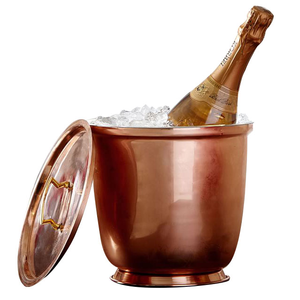 High Quality Copper Ice <b>Buckets</b> Rose Gold for Party for Beverage Tubs Ice <b>Buckets</b> With Ice Tong <b>Cheap</b> Price - Product Image 3