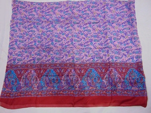 Pañuelo de Seda 100% de Lujo para Mujer, Estampado Floral Paisley, 90x180 cm, Multifuncional, Elegante Accesorio de Moda - Product Image 3