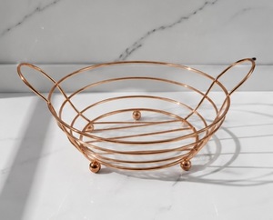 wire fruit <b>basket</b> High Quality Metal Iron Fruit <b>Basket</b> <b>Handles</b> Eco-Friendly Design Simple Food Storage Multi-Color Customizable - Product Image 4