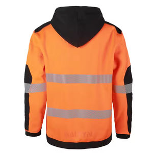 Sweat-shirt de sécurité à haute visibilité pour hommes, orange, classe 3 ANSI, imperméable, avec LED clignotantes, réfléchissant, avec logo personnalisé pour les travailleurs - Product Image 3