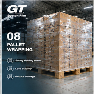 18 Mic LLDPE Soft Casting Transparent Moisture Proof Stretch Film for Pallet Wrapping Packaging <b>Shrink</b> Film Roll No reviews y - Product Image 5