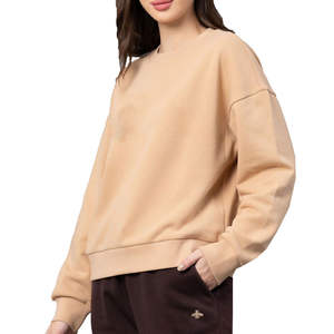 Nueva Sudadera Larga de Invierno para Mujer, con Cuello Redondo, Color Personalizado, Talla Personalizada, Logotipo Frontal, Forro Polar, Impermeable, Hombros Caídos - Product Image 3
