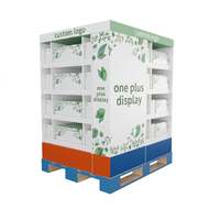 Affichage ondulé de palette de supermarché de bruit jouets affichage de palette de la nourriture PDQ demi empilant pour le supermarché