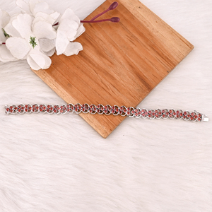 High Quality 925 Sterling Silver Garnet Tennis <b>Bracelet</b> Luxury Gemstone Jewelry for Unisex - Product Image 2