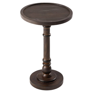 Mesa de Centro Redonda de Madera Artesanal con Base Cónica, Muebles Rústicos Hechos a Mano para Sala de Estar, Mesa Auxiliar Personalizada - Product Image 5