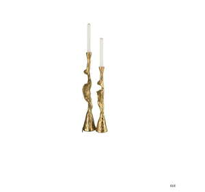 Porte-bougie luxueux en laiton avec une finition dorée magnifique pour compléter les intérieurs classiques et les décorations traditionnelles. - Product Image 6