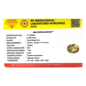 Piedra Preciosa de Citrino Suelta de 12.3 Quilates, Corte Pera Dorado, Alta Calidad, Certificada por IGI para Joyería Fina - Product Image 4