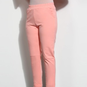 ชุดเซ็ตแทรคสูทผู้ชาย OEM รุ่น Modest Peach ผ้าฝ้ายฟลีซ 100% สไตล์ไฮสตรีท เสื้อตัวยาวและกางเกงขายาว ปักลายดอกไม้ - Product Image 3