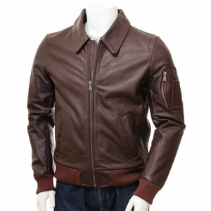 SHARISSA INTERNATIONAL Men's Wool Moto <b>Jacket</b> <b>Slim</b> <b>Fit</b> Turn-down Collar Quick Dry Breathable Solid Color Winter Style Regular - Product Image 1
