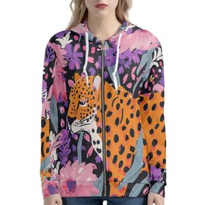 Prix de gros Sweat à capuche pour femme respirant, couleur unie, col rond, en molleton de coton, avec fermeture éclair, personnalisable, pour sublimation, imprimé motif rose - Product Image 3