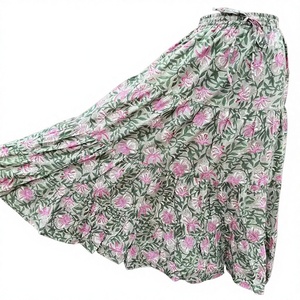 Hand Block Print Cotton <b>Skirt</b> Ethnic Wear Women Long Maxi <b>Skirt</b> Summer Dress Floral Print Cotton Long <b>Skirt</b> - Product Image 1