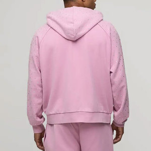 Sweat-shirts pour hommes en molleton bouclette, personnalisables, couleur unie, design à cordon de serrage, style décontracté, vente en gros, OEM, très demandés - Product Image 5