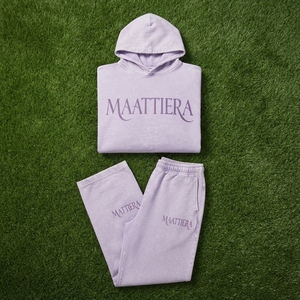 Conjunto de Sudadera Oversize con Capucha y Pantalones Anchos de Felpa de Algodón para Mujer, Estilo Casual Urbano, OEM ODM - Product Image 6