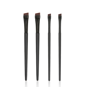 Wooden Handle Eyebrow Brush Ultra Thin Angled Brow Tinting <b>Eye</b> <b>Shadow</b> Applicator Beauty Tool - Product Image 1