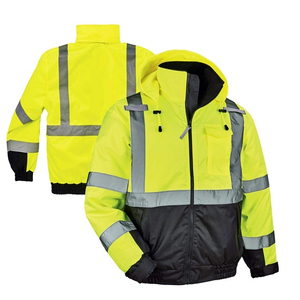 Reflective <b>Jacket</b> For Construction <b>Workers</b> High Visibility Safety Clothing With Functional Design - Product Image 1