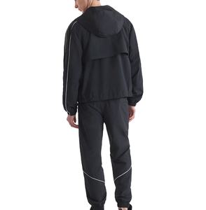 Conjunto Deportivo Cortavientos de Moda, Pantalón con Cordón y Chaqueta con Cremallera, 100% Nailon, Malla, para Hombre - Product Image 2