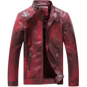 Men's Classic Quilted Leather Bomber <b>Jacket</b> <b>Warm</b> and Breathable with Ribbed Cuffs <b>Waterproof</b> Multiple Colors for Winter - Product Image 1