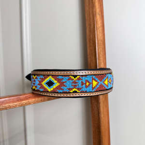 Western Pattern Hand Tooled Leather Dog Collar Skull Hand Tooled Pet Collars Soft Durable Wholesale Bulk Product - Product Image 2