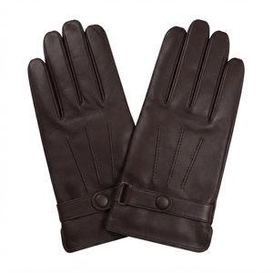 Gants en cuir de chèvre noir pour homme, personnalisés, chauds pour l'hiver, pour la conduite de moto, le ski, les sports de plein air - Product Image 4