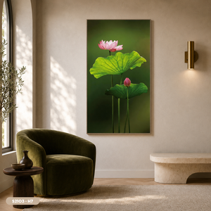 Peinture florale en soie artisanale de haute qualité, étang de lotus, œuvre d'art raffinée, décoration murale pour la maison, cadre photo fabriqué au Vietnam - Product Image 5