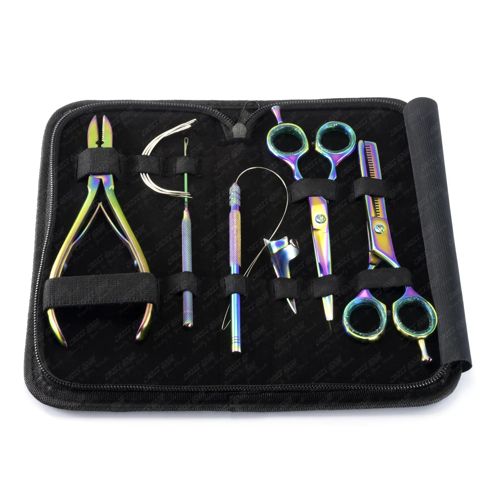 Kit de herramientas de belleza para extensiones de cabello, alicates multiusos para extensiones de cabello, incluye peine para separar el cabello con agujas tipo C