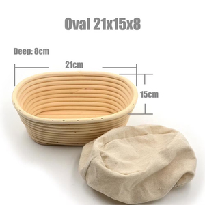 Cesta de fermentación de pan de ratán reutilizable de alta calidad, ecológica, ovalada/redonda, para fermentación de masa madre, molde de levantamiento, suministro Blue Lotus - Product Image 6
