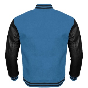 High Quality <b>Men</b> Varsity <b>Jackets</b> Wool Body Leather Sleeves Custom Logo Letterman <b>Jackets</b> 2025 OEM Manufacturer - Product Image 4