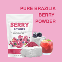 Poudre de superaliment rouge très vendue, mélange de poudre de smoothie aux baies d'açai, poudre de jus aux saveurs de baies mélangées