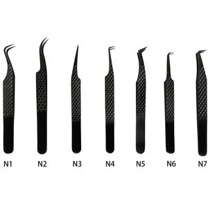 Professional Stainless Steel Tweezers Set H1 H7 D1 D8 Straight Flat Pointed Tip Cuticle Cutter Luxury <b>Nail</b> <b>Tool</b> Finger Use Adult - Product Image 2