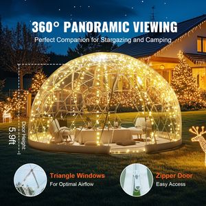 Tenda a Cupola da Giardino 12 FT con Copertura Trasparente in PVC Impermeabile per Esterni, Versione Migliorata per Applicazioni Alberghiere - Product Image 2