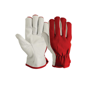 Leather Safety Gloves Elastic Wristlet Cuff Anti-Slip Full Texture Abrasion Resistant Anti-Cut Impact Level 3 General Purpose - Product Image 3