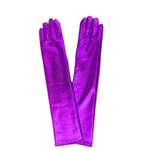 Gants longs pour femmes de 45 cm de long, en similicuir extensible, pour soirée, opéra, costume - Product Image 4