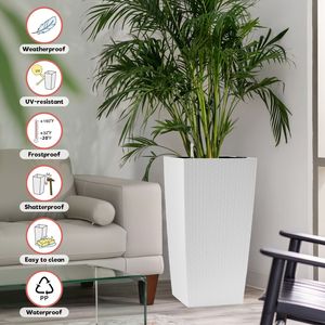 Vaso per Piante da Interno/Esterno Autoirrigante Grande da 30 Pollici con Fori di Drenaggio e Vassoi Interni - Product Image 6