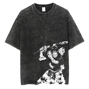 เสื้อยืดทรงหลวมสำหรับผู้ชาย พิมพ์ลายด้วยความร้อน ปรับแต่งได้เต็มที่ เนื้อผ้านุ่ม ระบายอากาศดี แขนสั้น ผ้าฝ้าย 100% - Product Image 2