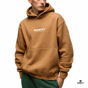 เสื้อฮู้ดดี้โอเวอร์ไซส์ยูนิเซ็กซ์ SINEWY SPORTS ผ้าฝ้ายฟลีซลายแมงมุม สตรีทแวร์สำหรับฤดูใบไม้ร่วง แขนเสื้อปกติ โลโก้ด้านหน้า ODM - Product Image 1