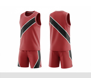 Camiseta y pantalones cortos de baloncesto personalizados, sublimación, secado rápido, poliéster transpirable, ropa deportiva de equipo para hombres, mujeres y jóvenes - Product Image 1