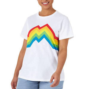 Camiseta de mujer personalizada al por mayor, precio económico, sublimación impresa, manga corta, transpirable, más vendida. - Product Image 5