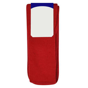 Chaussettes montantes rouges unisexes personnalisées en gros, couleurs unies, respirantes, tricotées, 70 % acrylique, pour l'été, décontractées, pour le football, pour adultes - Product Image 3