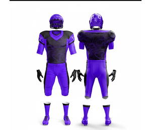 Ensemble d'uniformes de football américain haute performance – Sublimation intégrale |   Ensemble de football avec maillot et pantalon |   Polyester respirant - Product Image 3