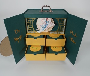 Caja de regalo Kraft bio-degradable de primera calidad para pastel de Luna, galletas, joyería, logotipo personalizable, Material de PVC con asa - Product Image 6