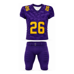 Ensemble d'uniformes de football américain personnalisés avec maillot et pantalon personnalisés, logo d'équipe, nom, numéro, uniforme de football professionnel pour équipe - Product Image 2