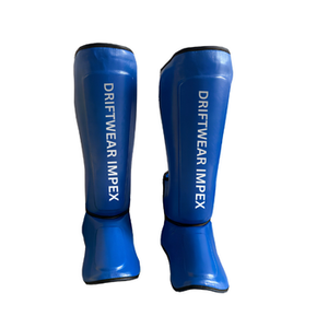 Protège-tibias en cuir PU Driftwear Impex pour Muay Thai et Kickboxing - Protège-tibias et protège-pieds écologiques et confortables - Product Image 1