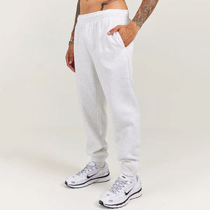 Pantalon de survêtement gris clair pour homme avec taille élastique et poches latérales, pantalon de jogging décontracté en tissu tricoté respirant, idéal pour l'automne - Product Image 2